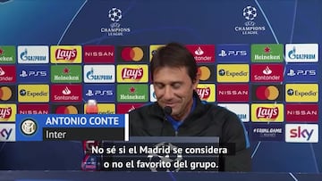 Conte: "Oír que el Madrid no es favorito me hace sonreír"