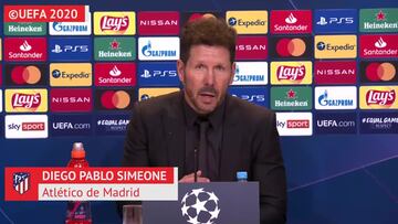 Simeone: "La definición del Bayern marcó el encuentro"