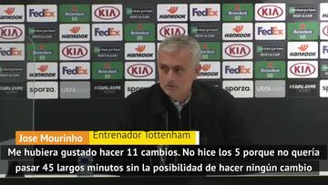 Mourinho: "Me habría gustado hacer 11 cambios"