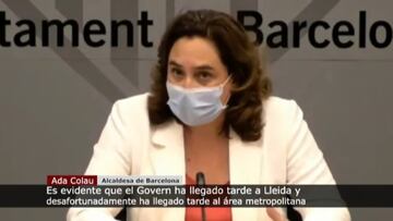 Ada Colau no se calla y dispara contra la Generalitat