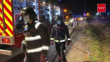 Se fugan los ocupantes de un coche tras un accidente mortal en Madrid
