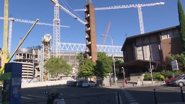 La grada inferior del Nuevo Bernab¨¦u va tomando forma