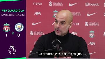 Guardiola confiesa lo que le tiraron desde la grada de Anfield: “Esta vez no me dieron”