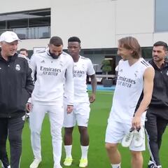 La imagen que enloquece a todo madridista: los gestos de Benzema, Modric y Ancelotti