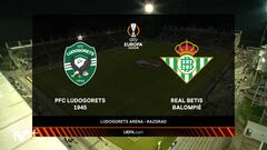 Resumen y gol del Ludogorets vs. Betis de la Europa League