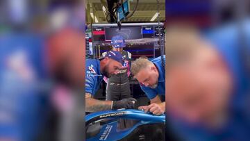 “El momento exacto en el que le arruinan el coche a Alonso...”: ya es viral este TikTok de Alpine