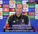 Allegri: “Le deseo lo mejor a Higuaín”