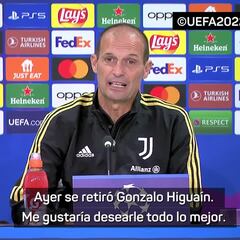 Allegri: “Le deseo lo mejor a Higuaín”