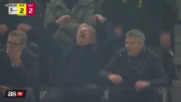 La reacción de Oliver Kahn cuando el Dortmund empata 