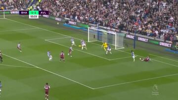 El gol de Danny Ings para dar la victoria a Unai Emery en el Brighton vs. Aston Villa de Premier League