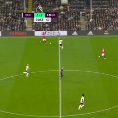 El jugadón y gol de Garnacho para darle la victoria al Manchester United vs. Fulham en Premier League