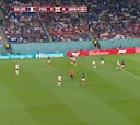 El primer gol de Mbappé a Dinamarca con participación de Tchouameni