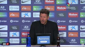 La respuesta de Simeone al Frente Atlético por no animar