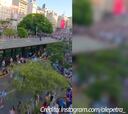 Increíble toma del festejo en Buenos Aires del pase de Argentina a la final de Qatar