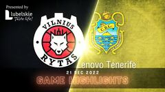 Resumen del Vilnius vs Tenerife de la Basketball Champions League