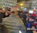 Disturbios en la Puerta del Sol de Madrid tras la victoria de Marruecos