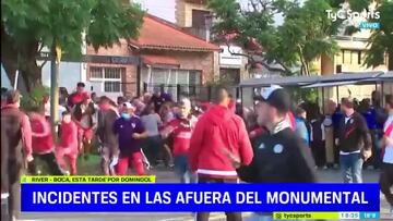 Incidentes en la entrada al Monumental: 16 detenidos