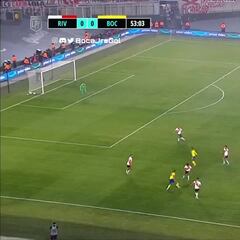 Error de González Pírez y Armani para el gol de Villa