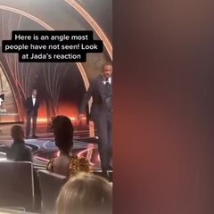 La reacción de Jada en su asiento al bofetón de Will Smith desde un ángulo que casi nadie ha visto