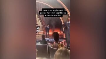 La reacción de Jada en su asiento al bofetón de Will Smith desde un ángulo que casi nadie ha visto