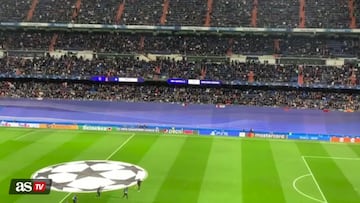 Real Madrid fans react to Kylian Mbappé at the Bernabéu