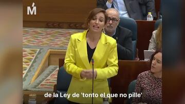 La reacción de Ayuso cuando Mónica García llama "sinvergüenza" a Piqué