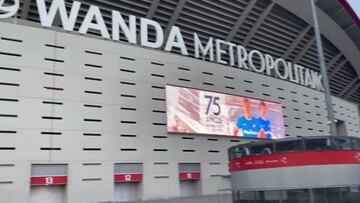 Arrancan la placa de Courtois del Wanda Metropolitano