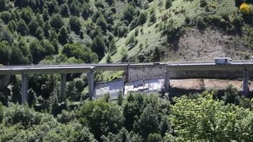 Se derrumba un viaducto en la A-6