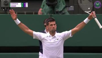 Se le nota especialmente motivado: la euforia de Djokovic tras su épica