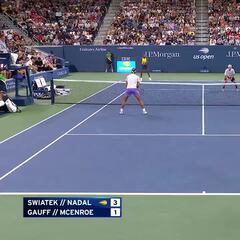 El show de Nadal y Swiatek contra McEnroe: el estadounidense no sabía donde meterse