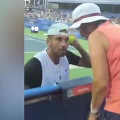 Match point para Kyrgios y se va con una “anciana” de la grada: la secuencia es asombrosa