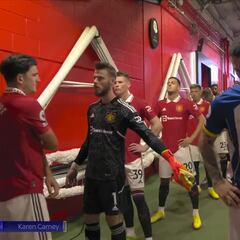 La afición del United encumbra a De Gea y la toma con Maguire por este suceso en el túnel