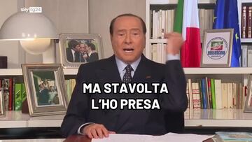 Berlusconi está en plena entrevista en directo y pasa esto con una mosca...
