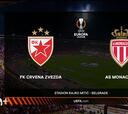 Resumen y gol del Estrella Roja vs AS Monaco de la jornada 1 de la Europa League