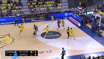 Resumen del Gran Canaria vs. Promitheas de Eurocup