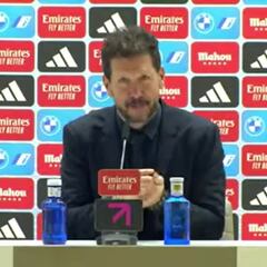 La queja arbitral de Simeone para comenzar su rueda de prensa