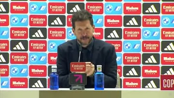 La queja arbitral de Simeone para comenzar su rueda de prensa