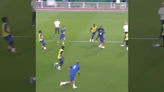Air Mbappé, el golazo del francés en el entrenamiento con su selección