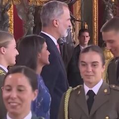 La mirada de Felipe y Letizia a Leonor por la que en Twitter “piden el VAR”