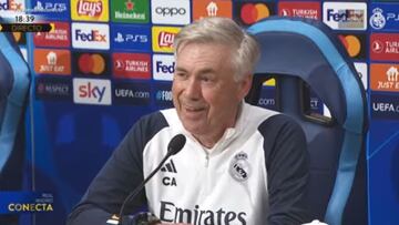 Se la tiran a Ancelotti con el bajón de Rodrygo y saca esta genialidad: toda la sala a carcajadas