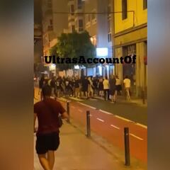 Pelea entre los grupos ultras del Rayo y de Las Palmas en Gran Canaria