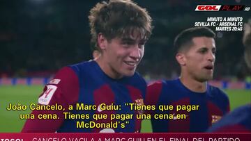 “Nos debes una cena en McDonald’s”: la frase de Cancelo al héroe del Barça
