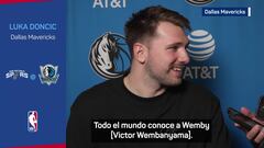 Doncic se rinde a Wenbanyama horas antes de enfrentarse
