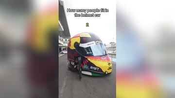 ¿Cuántas personas caben en el super casco de Red Bull?