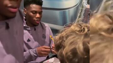 La promesa de Tchouaméni a un pequeño fan para el Clásico