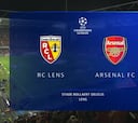Resumen y goles del Lens vs Arsenal, jornada 2 fase grupos Champions League