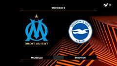 Resumen y goles del O.Marsella vs Brighton, fase de grupos de la Europa League