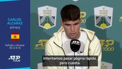 Alcaraz, hundido tras la derrota más dura de la temporada