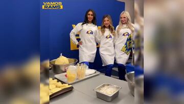 Un día con las porristas de los Rams haciendo pan de muerto
