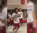 Evidentemente, no podía faltar: el baile de Marcelo en el vestuario de Maracaná tras proclamarse campeón